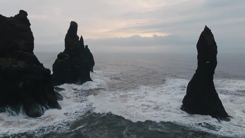 Rocky outcroppings in the ocean