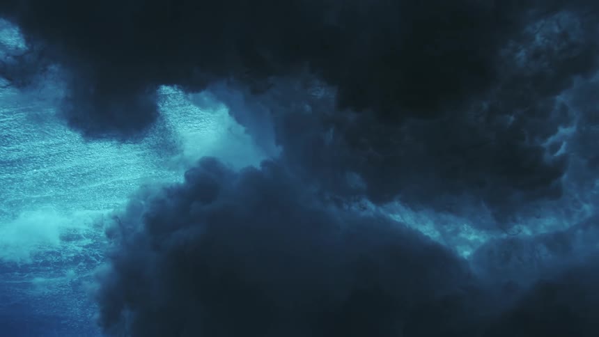 A wave seen from underwater