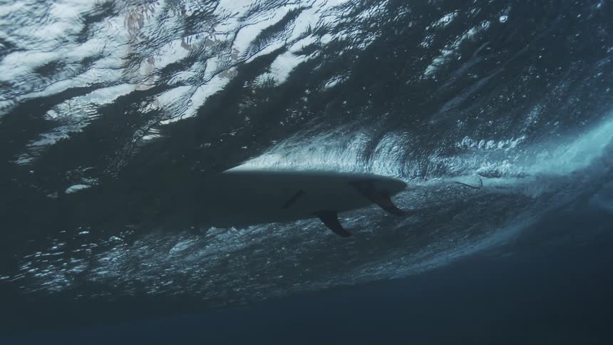 A wave seen from underwater