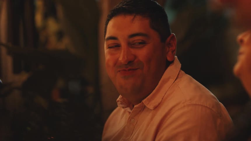 People enjoying dinner at a restaurant
