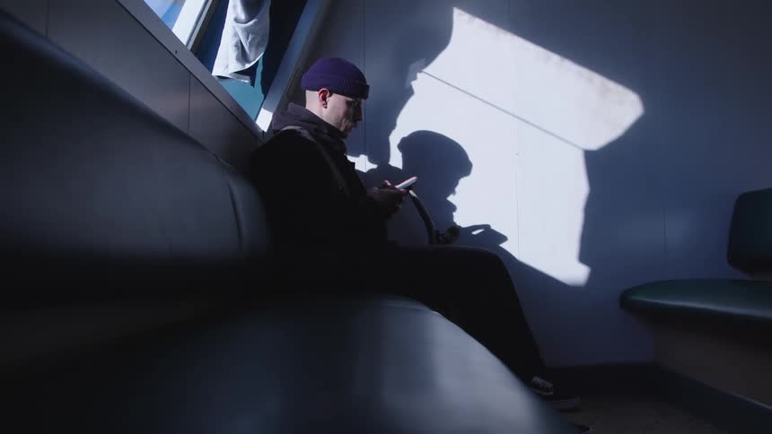 A man sitting in a room