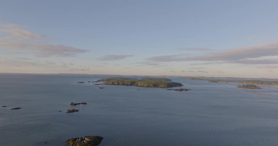 Several islands out at sea