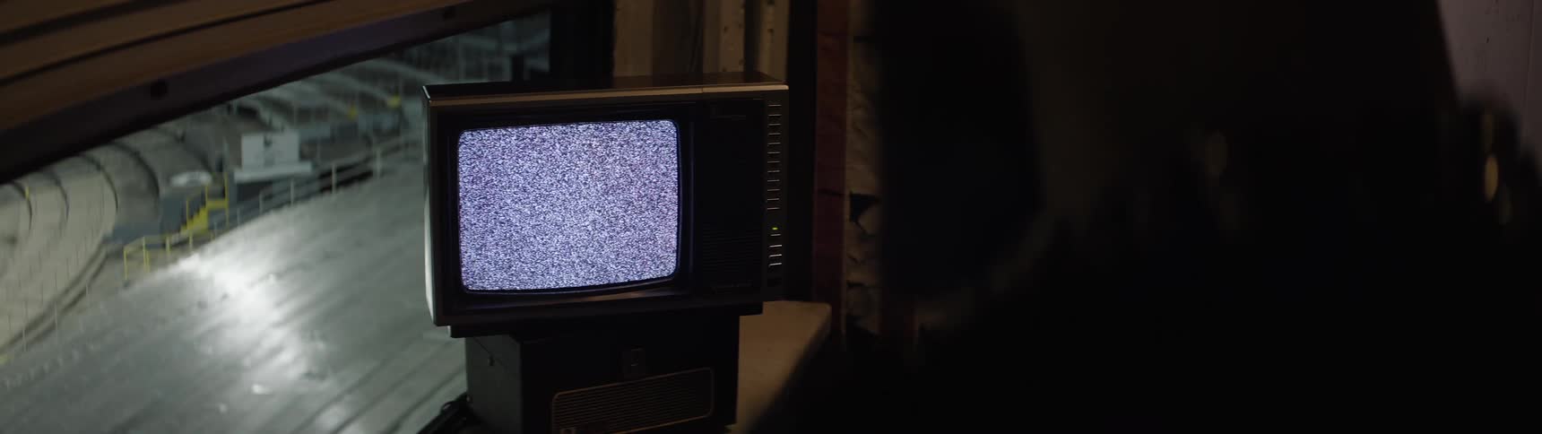 Static flickers on the television screen