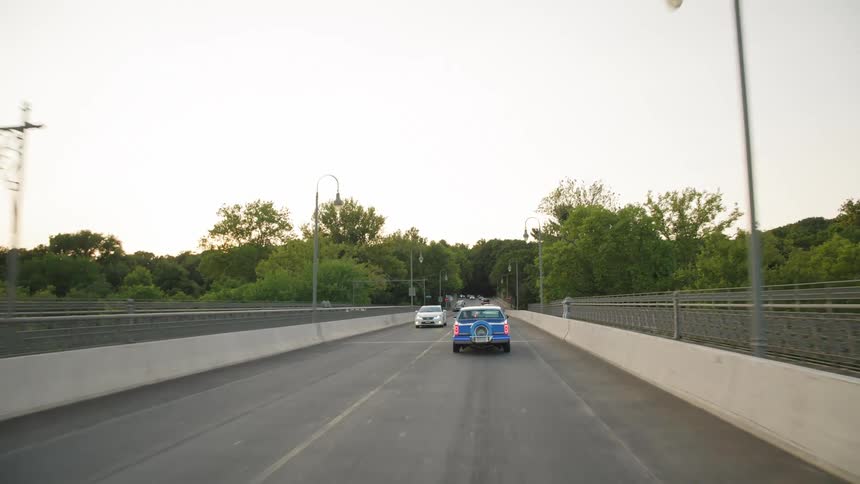 Traffic flows on the highway