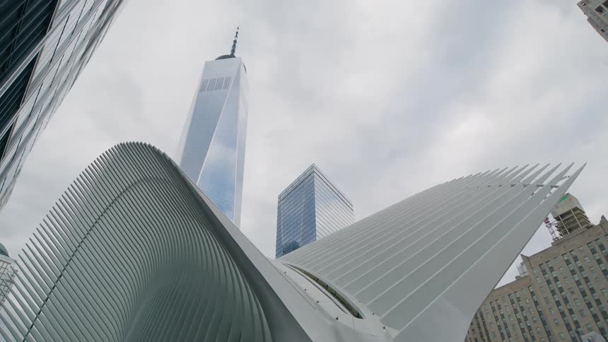 Heavy clouds are over the big city