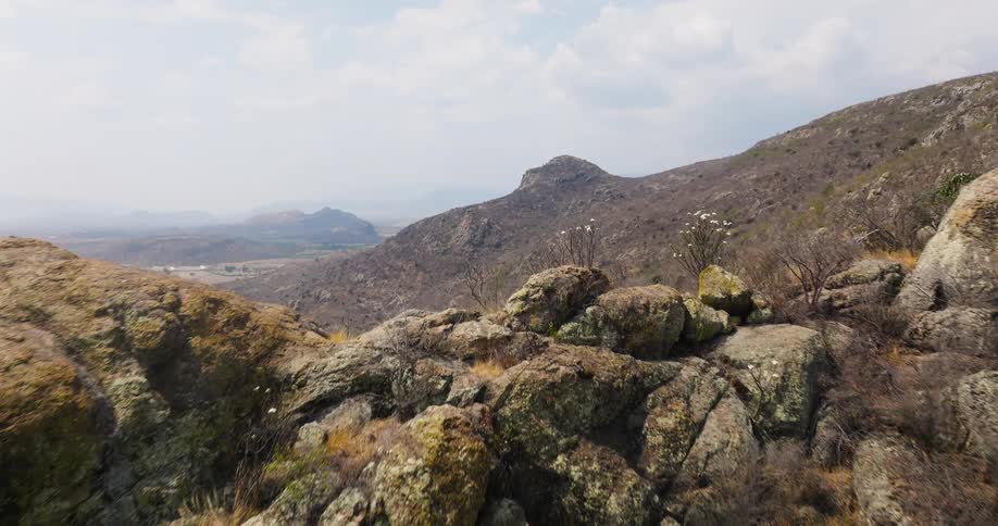 The mountains cover the landscape