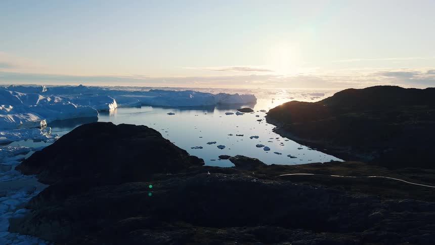 Dawn rises over the arctic