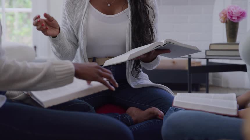 Three students are studying together
