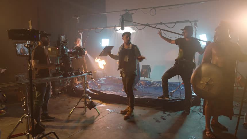 The director leaves the filmset in anger after being displeased with an actor