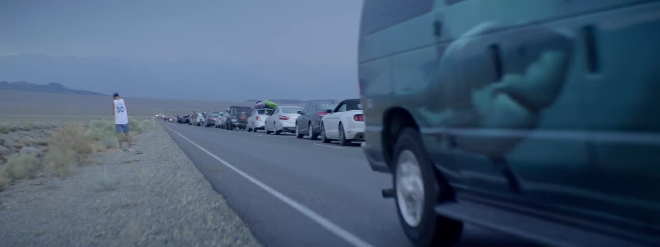 There is a huge traffic jam on this road