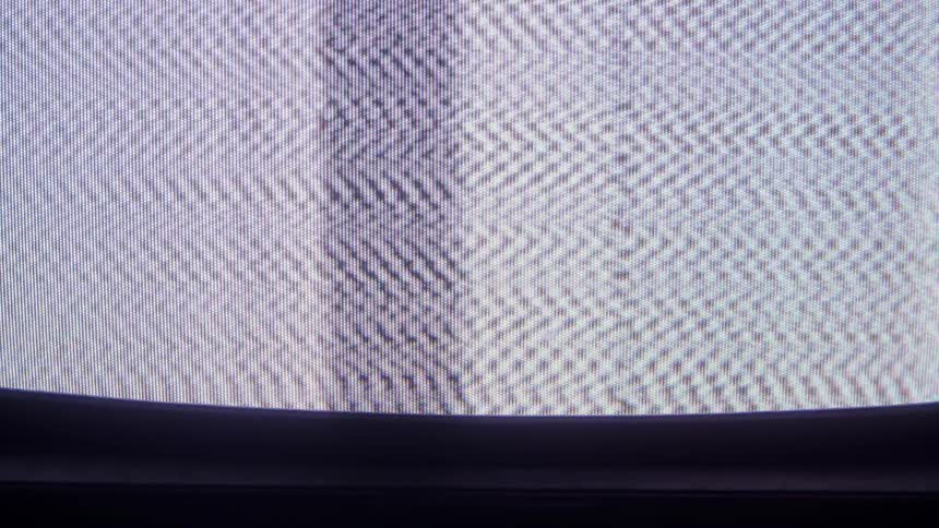 Static moving on a television screen