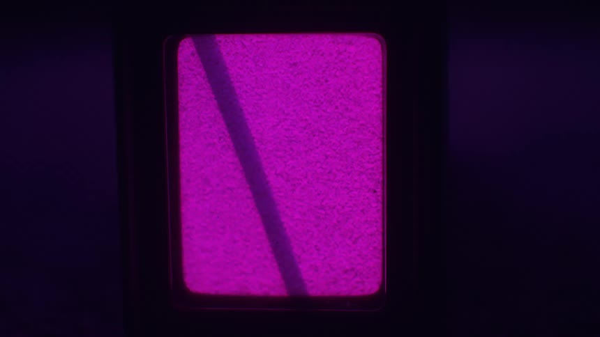 A television turned onto static