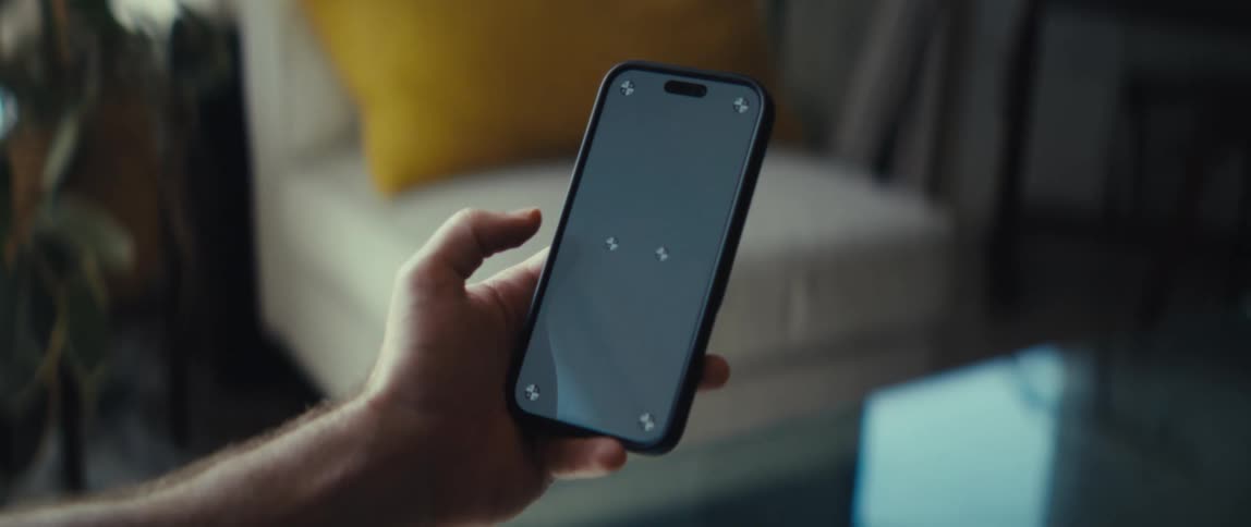 Hand holds phone