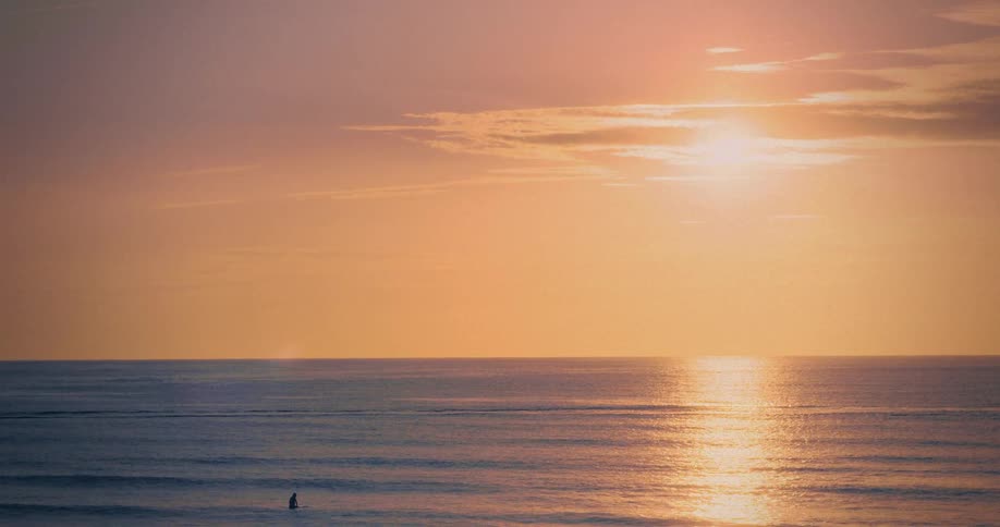 Sunset reflected on the ocean