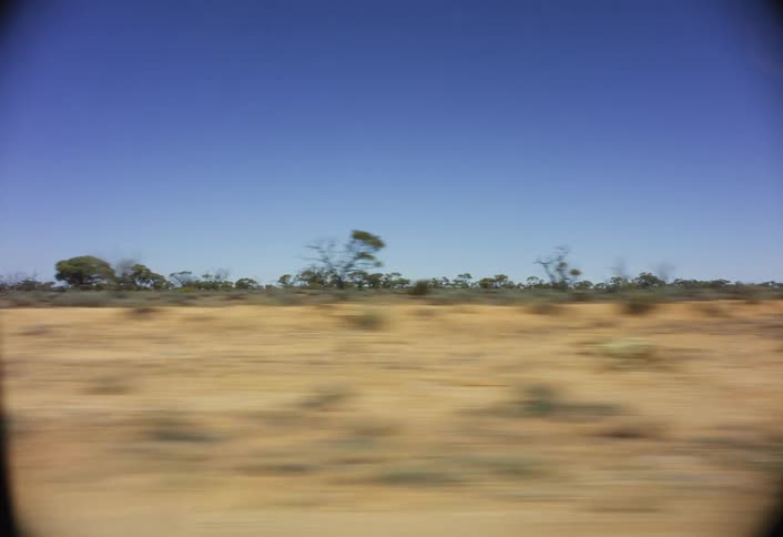 The long flat field is covered with yellow grass