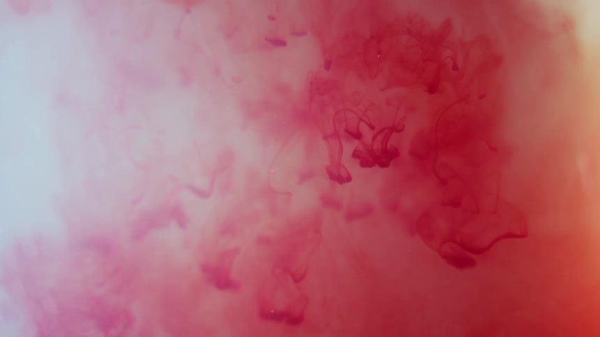 Red liquid trickles down