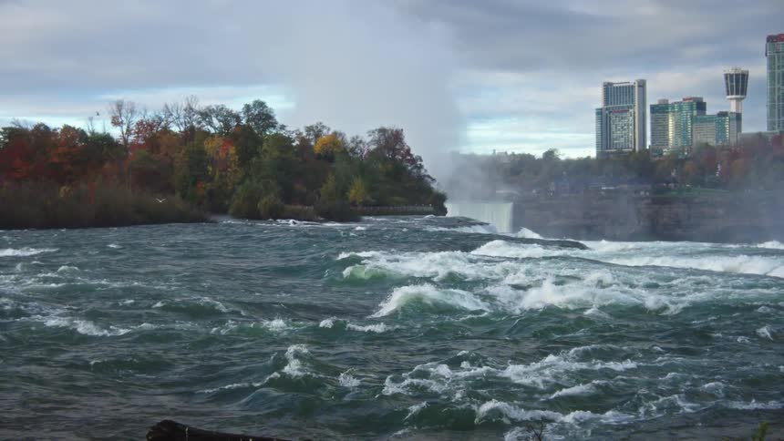 Waterfalls are by the big city