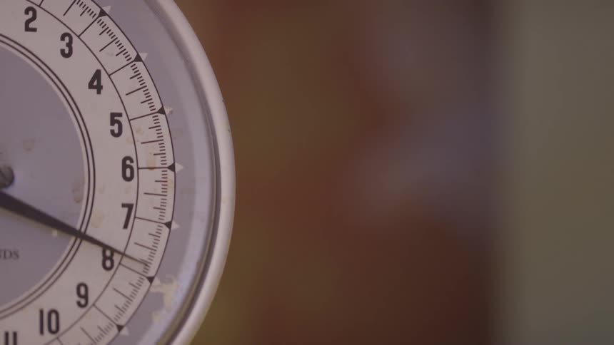 A close up view of part of a gauge