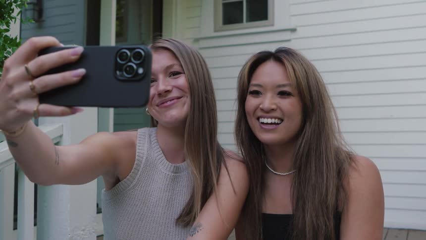 Two women taking a selfie together