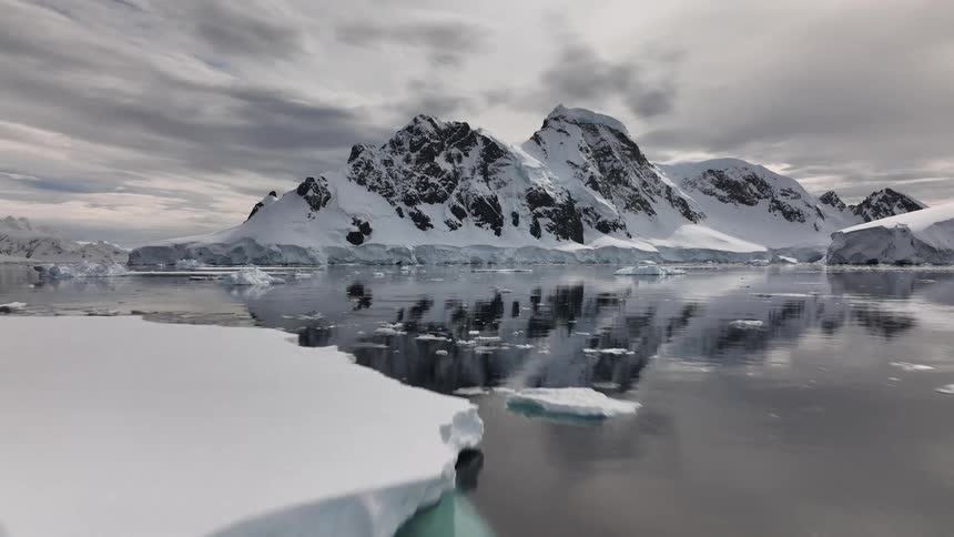 A view of some mountains in the arctic