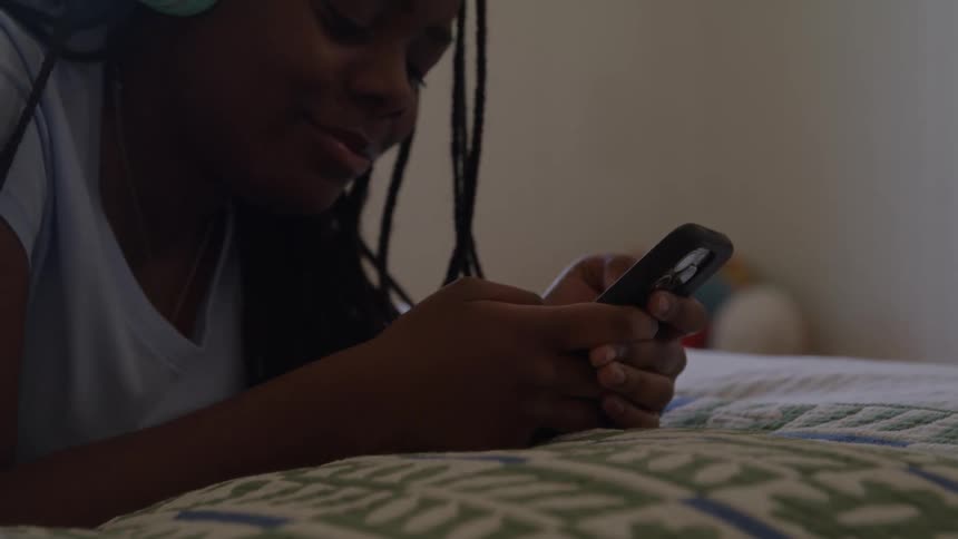A woman using a smartphone