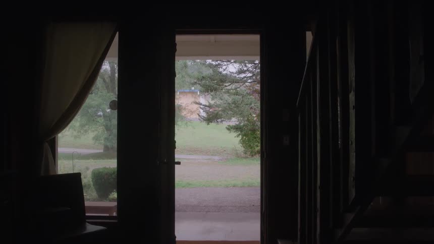 A door opening into a house