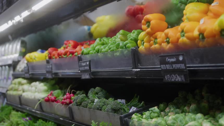 Some vegetables for sale at a market
