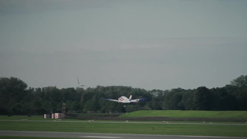 A plane taking off from a runway