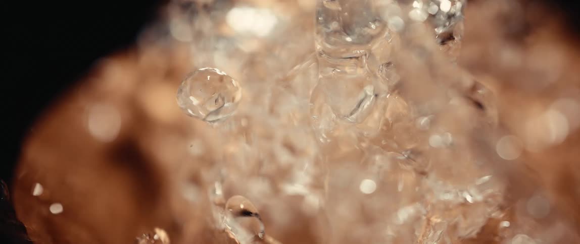 Golden water in motion
