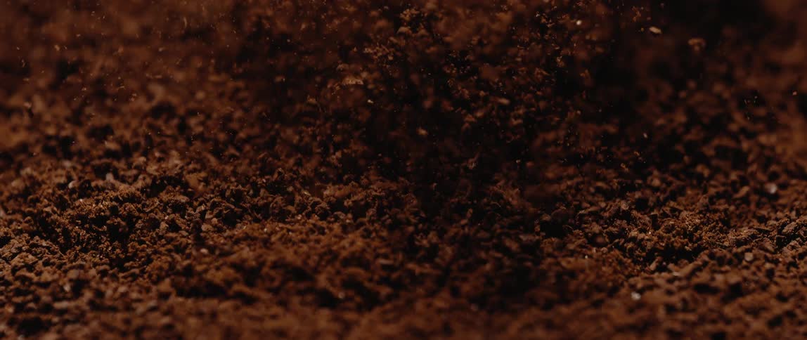 Brown powder is shifted around