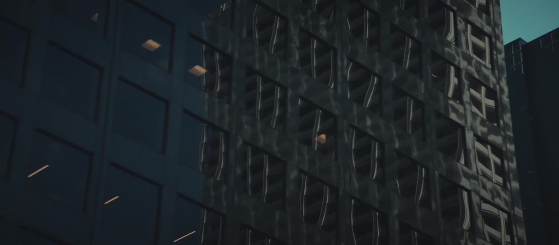 Tall buildings pass by
