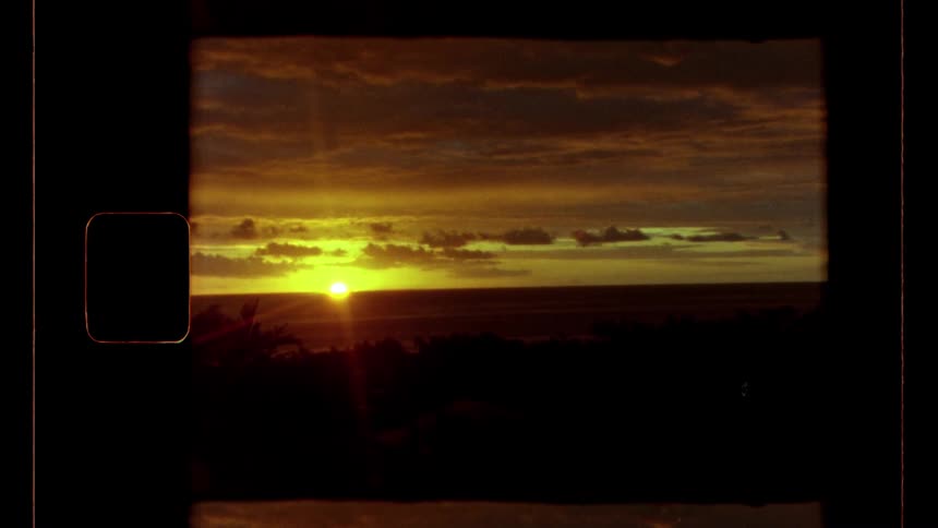 Sunset over the horizon