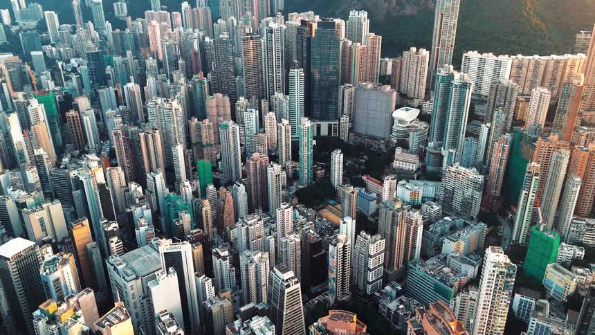A large city seen from above