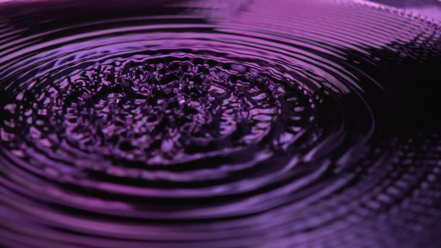 The water shakes and splashes around