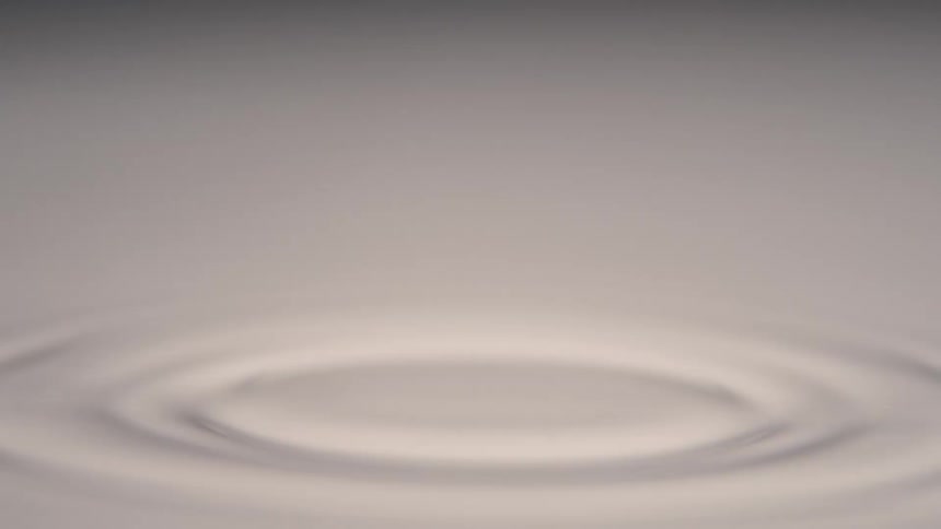 Water droplet suspended above a smooth surface