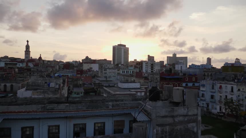 View of a large city on a sunny day