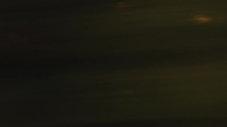 Blurred landscape in motion during sunset