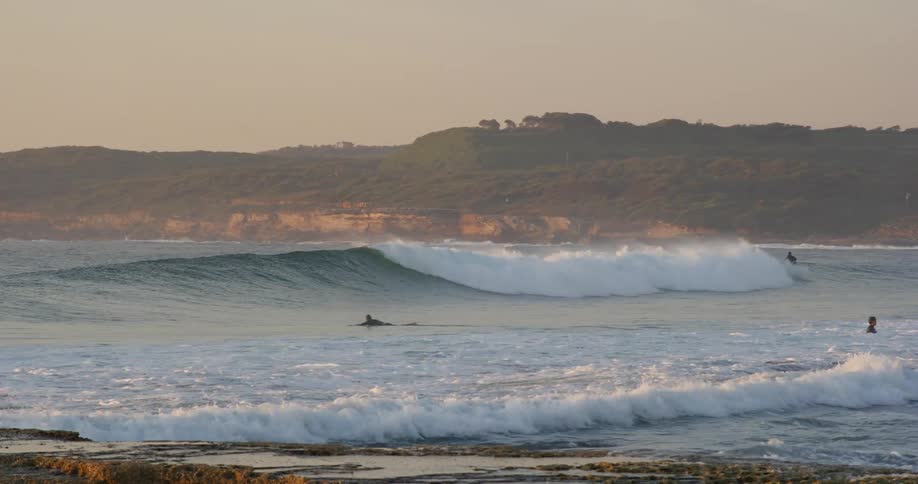 The beach is full of surfers