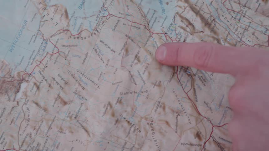 A finer looking at details on a map