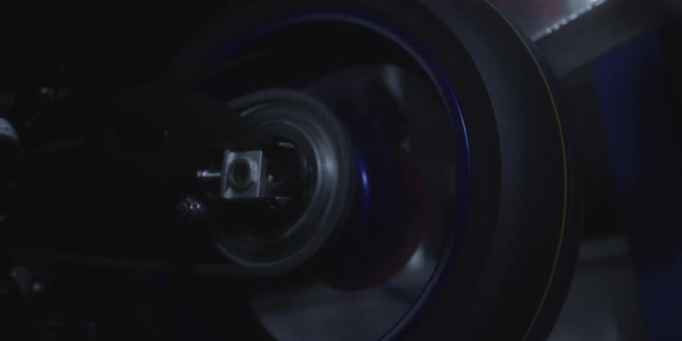 A gear spinning inside a workshop