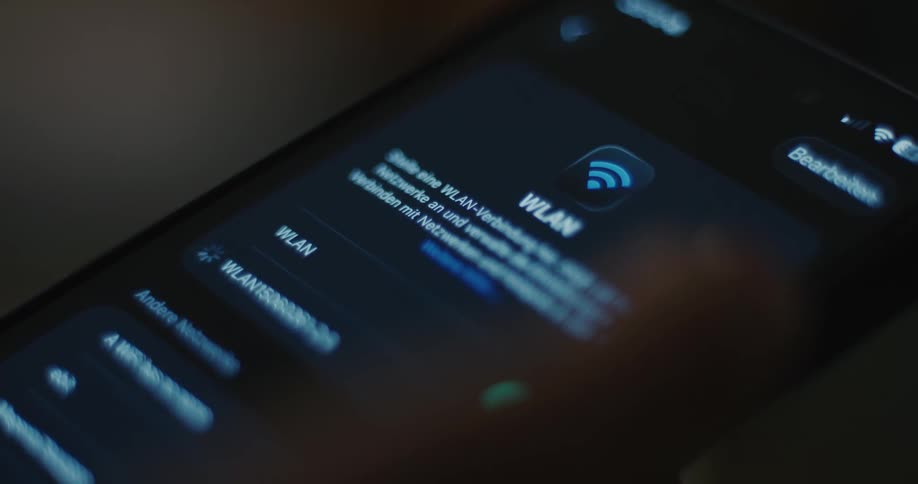 Wifi settings screen on a smartphone showing a list of available networks