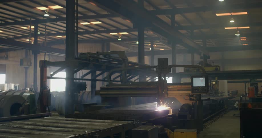 Machinery in a large workshop