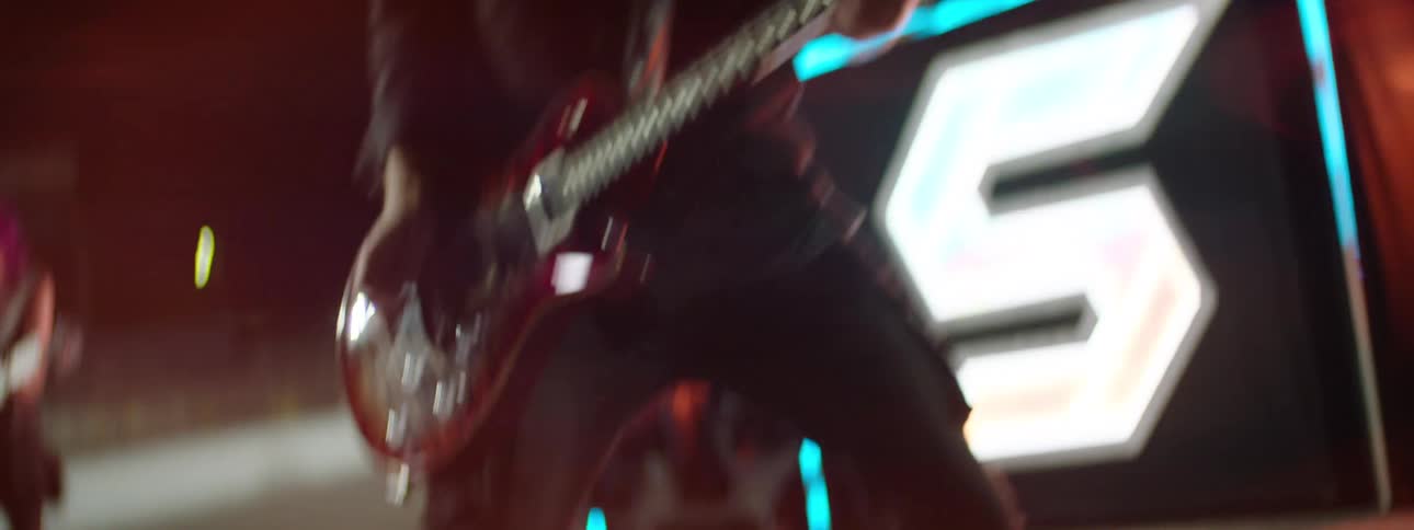 Band performing at night