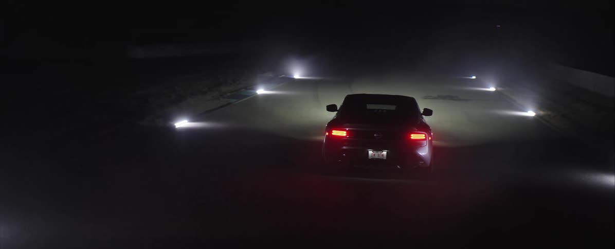 A car outside at night