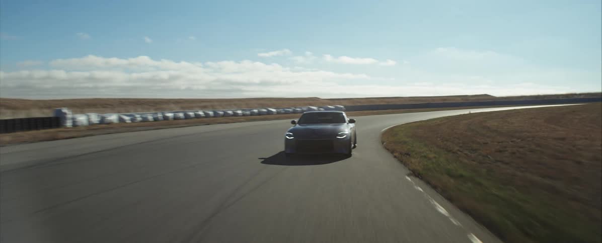 A car driving down a track