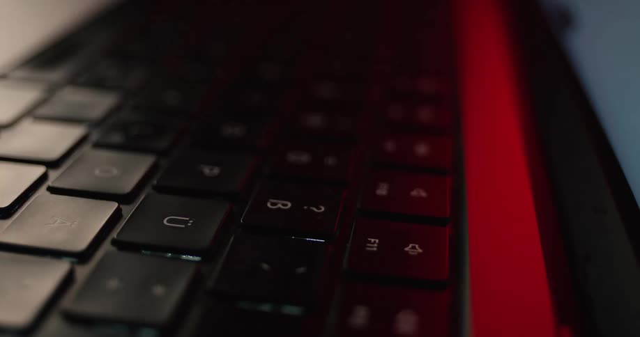 A laptop with a keyboard
