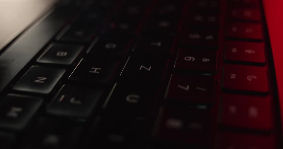 A laptop with a keyboard