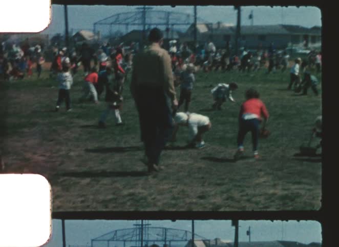 A group of kids playing in a park