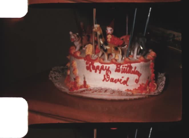 A birthday cake sitting on a table