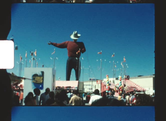 A view of a large statue on top of a store